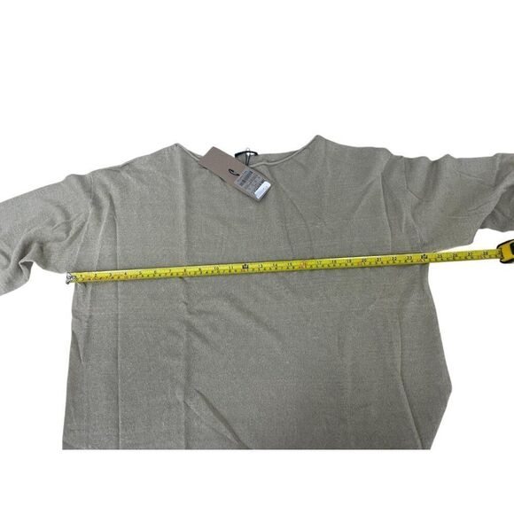 Massimo Dutti Womens Sweater Linen S Small Drop shoulder boat neck 5756/769 NWT - Picture 11 of 14